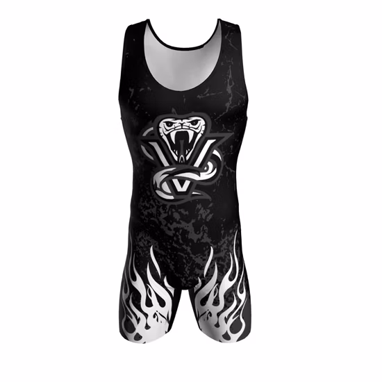 Tuta da wrestling con logo personalizzato con stampa a trasferimento termico Canottiera per sollevamento pesi sublimata taglie forti