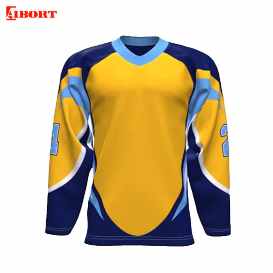 Maglia da hockey su ghiaccio da uomo di colore personalizzato di alta qualità Aibort (maglia da hockey 006)