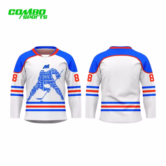 Maglia da hockey su ghiaccio Combo Sports dal design diverso, 100% poliestere