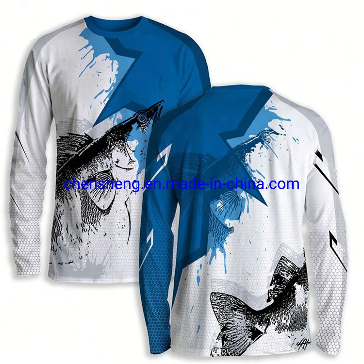 Camicie da pesca ad asciugatura rapida all'ingrosso alla moda con protezione UV di alta qualità