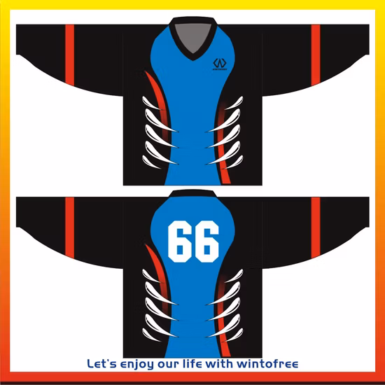 Maglia da hockey su ghiaccio con stampa sublimatica completamente personalizzata per club e squadre scolastiche