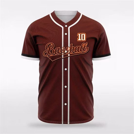 Maglia da baseball in poliestere con logo personalizzato per sublimazione del colore puro