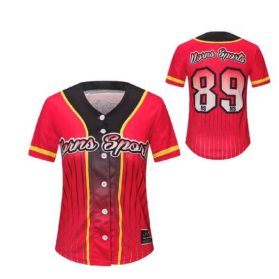 Maglia da softball personalizzata Maglia da baseball in poliestere su misura